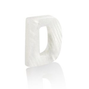 Pendentifs coquillage specials lettre D Blanc (couleur naturelle)