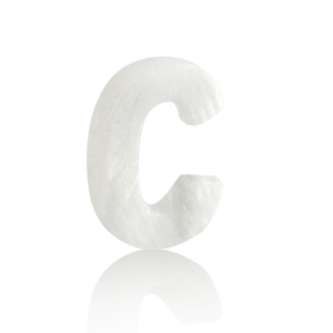 Pendentifs coquillage specials lettre C Blanc (couleur naturelle)