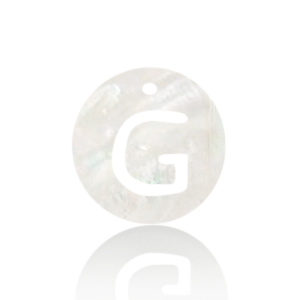 Pendentifs coquillage specials lettre G Blanc (couleur naturelle)