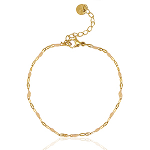 Bracelets en acier inox Beige latte-dor&eacute;