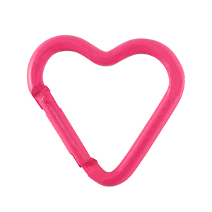 Appr&ecirc;ts color&eacute;s anneau porte-cl&eacute;s coeur Rose n&eacute;on