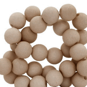 Perles acryliques 6 mm Marron capuccino