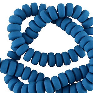 Perles en polym&egrave;re rondelles 7mm Bleu