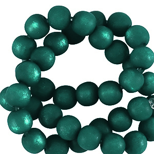 Perles Super Polaris Apaco rond 6mm mat Vert p&eacute;trole