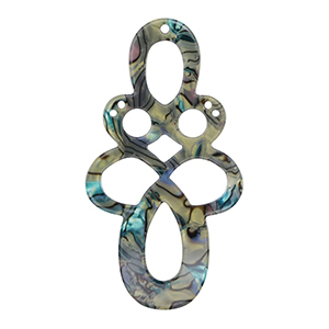 Pendentifs en r&eacute;sine baroque Multicolore marbr&eacute;