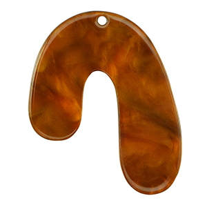 Pendentifs en r&eacute;sine organique Marron topaze