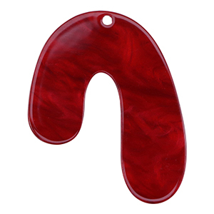 Pendentifs en r&eacute;sine organique Rouge salsa