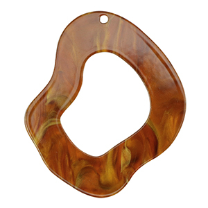 Pendentifs en r&eacute;sine organique Marron topaze