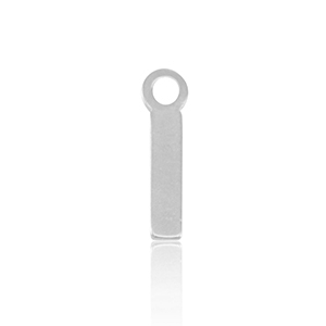 Breloques en acier Inox alphabet lettre I Argent&eacute;