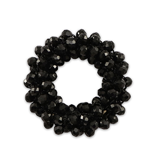 Pendentifs facett&eacute;es 32mm Noir