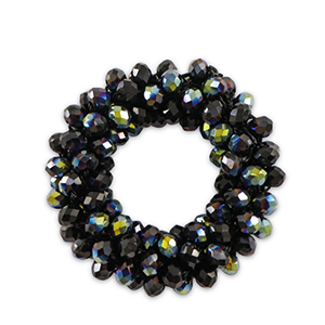 Pendentifs facett&eacute;es 32mm Bleu nuit fonc&eacute; AB