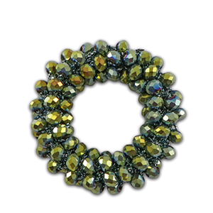 Pendentifs facett&eacute;es 32mm Vert olive
