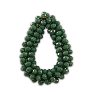 Pendentifs facett&eacute;es goutte Vert fonc&eacute;