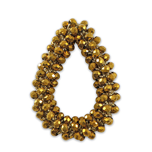 Pendentifs facett&eacute;es goutte Dor&eacute;