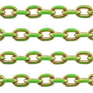 Appr&ecirc;ts en acier Inox cha&icirc;ne maille jaseron maille for&ccedil;at Dor&eacute;-vert