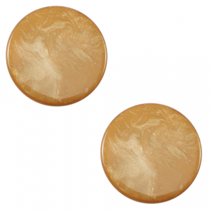 Cabochon plat 20mm Polaris Elements Jais Marron nude