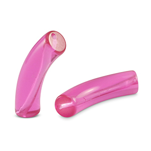 Perles tubes acryliques Violet magenta
