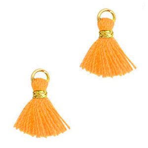 Pompons 1.2cm Dor&eacute;-orange calypso