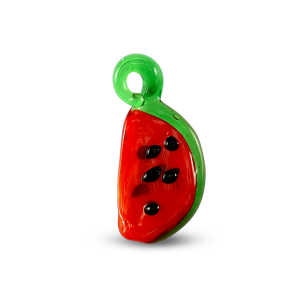 Breloques en verre past&egrave;que Rouge-vert noir