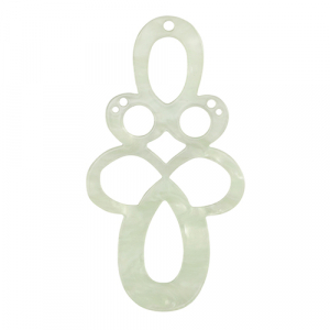 Pendentifs en r&eacute;sine baroque Vert menthe n&eacute;on
