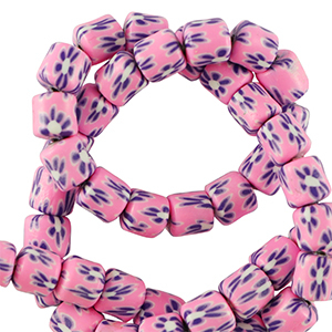 Perles en polym&egrave;re 6mm Rose bonbon