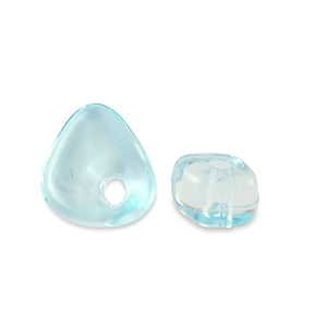 Perles acryliques Chips Transparent bleu turquoise
