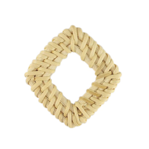 Pendentifs en rotin losange Blanc natural