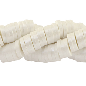 Perles Katsuki Heishi 6mm Blanc-pearl shine coating