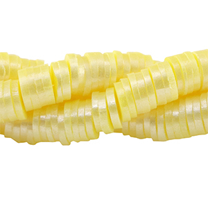 Perles Katsuki Heishi 4mm Jaune clair-pearl shine coating
