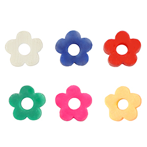 Perles Katsuki fleur 6mm Multicolore-pearl shine coating