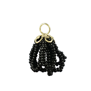 Pendentifs facett&eacute;es Dor&eacute;-noir
