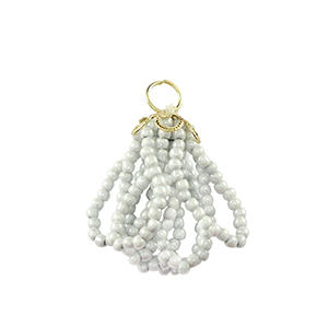 Pendentifs facett&eacute;es Dor&eacute;-gris glace