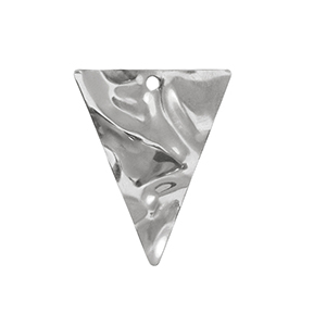 Breloques en acier Inox triangle Argent&eacute;