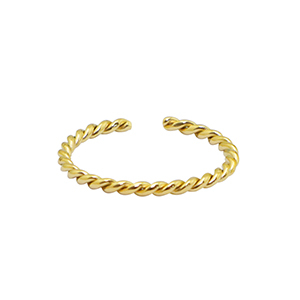 Bagues en acier Inox torsion Dor&eacute;