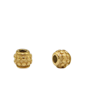 Perles en acier Inox 5mm Dor&eacute;