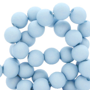 Perles acryliques 6 mm Bleu caroline