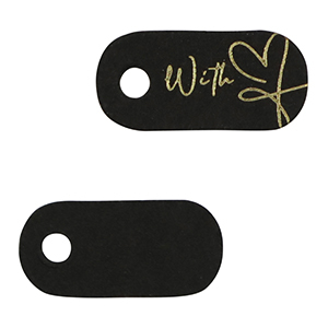 Cartes &agrave; bijoux "with" love Noir