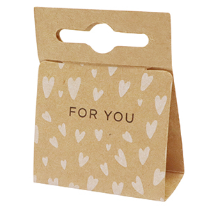 Cartes &agrave; bijoux "for you" Marron