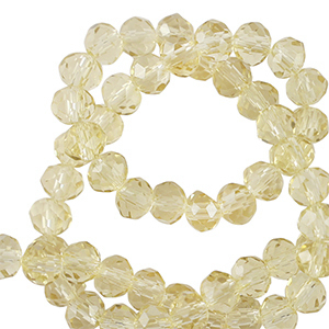 Perles &agrave; facettes 3x2mm disque Heishi Jaune Toscane