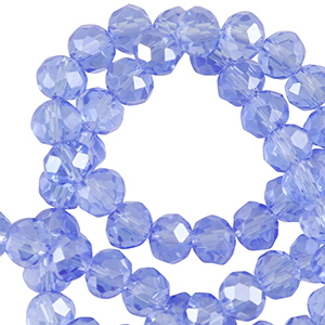 Perles &agrave; facettes 3x2mm disque Heishi Bleu cagnard