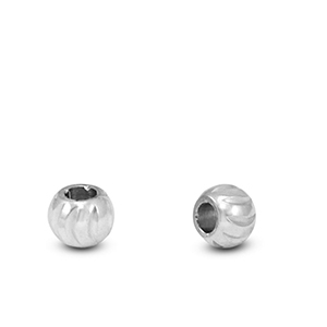 Perles en acier Inox 3mm Argent&eacute;