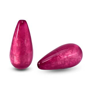 Perles Polaris Elements en forme de goutte Polmo Gerbera rose