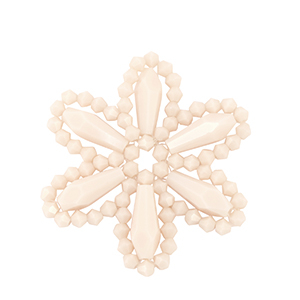 Pendentifs facett&eacute;es fleur Rose nude