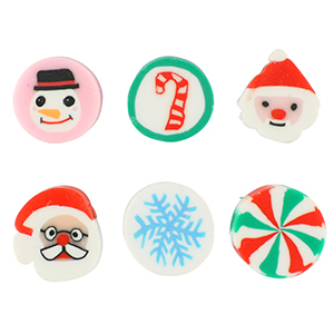 Perles en polym&egrave;re No&euml;l Multicolore
