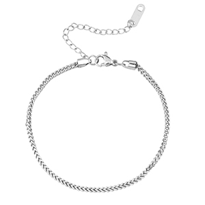 Bracelets en acier Inox Argent&eacute;