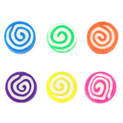 Perles en polym&egrave;re torsion Multicolore