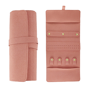 Trousse &agrave; bijoux de voyage grand Rose
