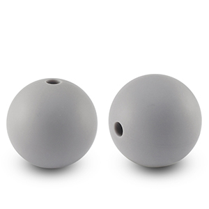 Perles en silicone 15mm Grise