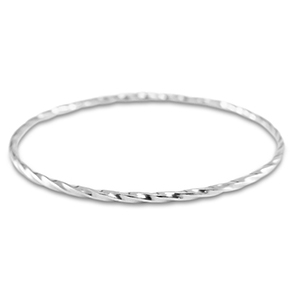 Bracelets en acier inox torsad&eacute; Argent&eacute;