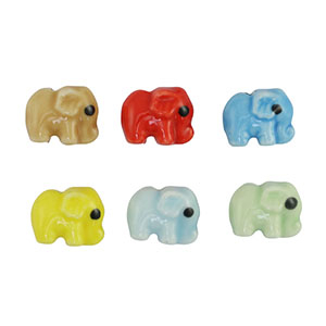 Perles en c&eacute;ramique &eacute;l&eacute;phant Multicolore